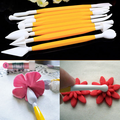 8 Pcs Kit Fondant Cake Decorating Flower