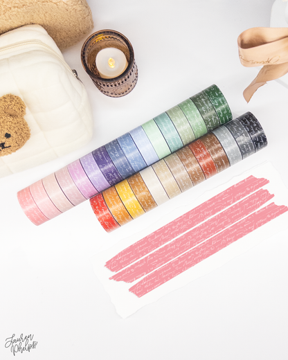 Flamingo French Text 15mm washi