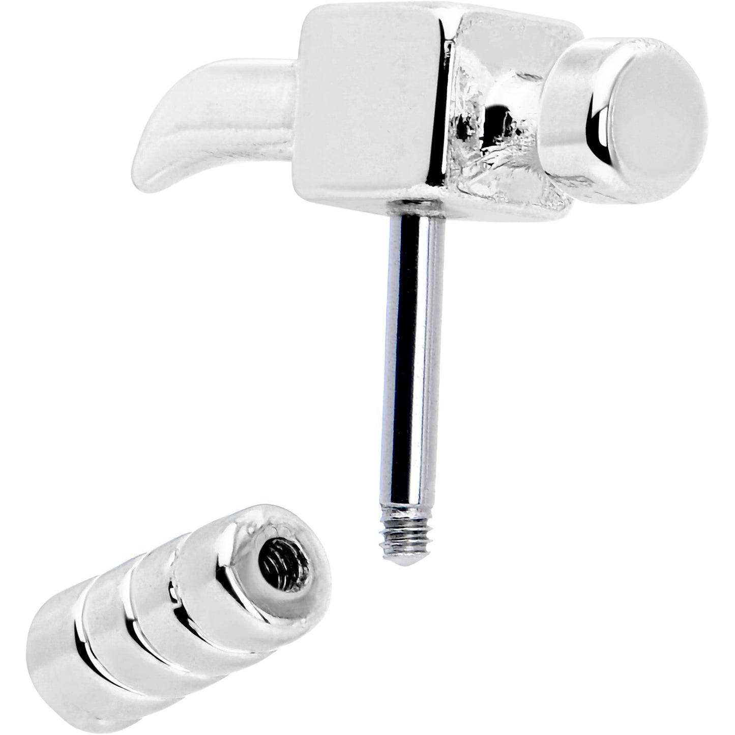 16G 1/4 Optical Illusion Hammer Cartilage Tragus Earring