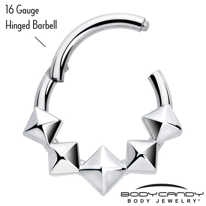 16G 5/16 3D Punk Style Hinged Segment Ring