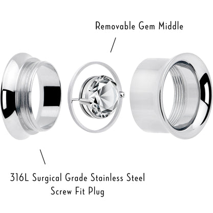 Gem Floating Screw Fit Tunnel Plug Set Available Sizes 8mm to 16mm