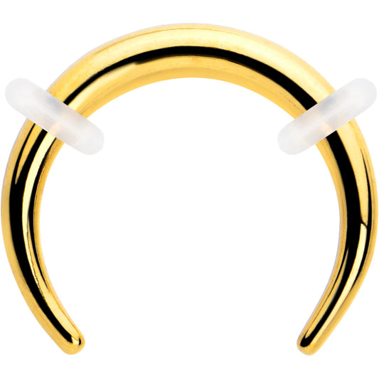 14G 5/16 Gold Tone Pincher Crescent Taper