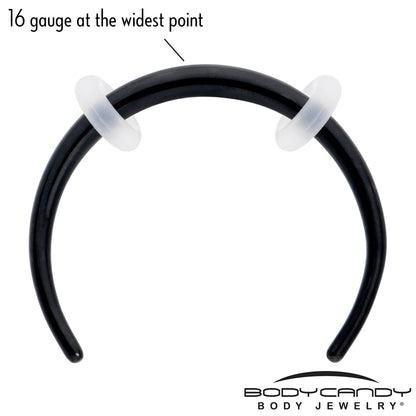 16G 3/8 Black Pincher Crescent Taper