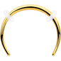 16G 3/8 Gold Tone Pincher Crescent Taper