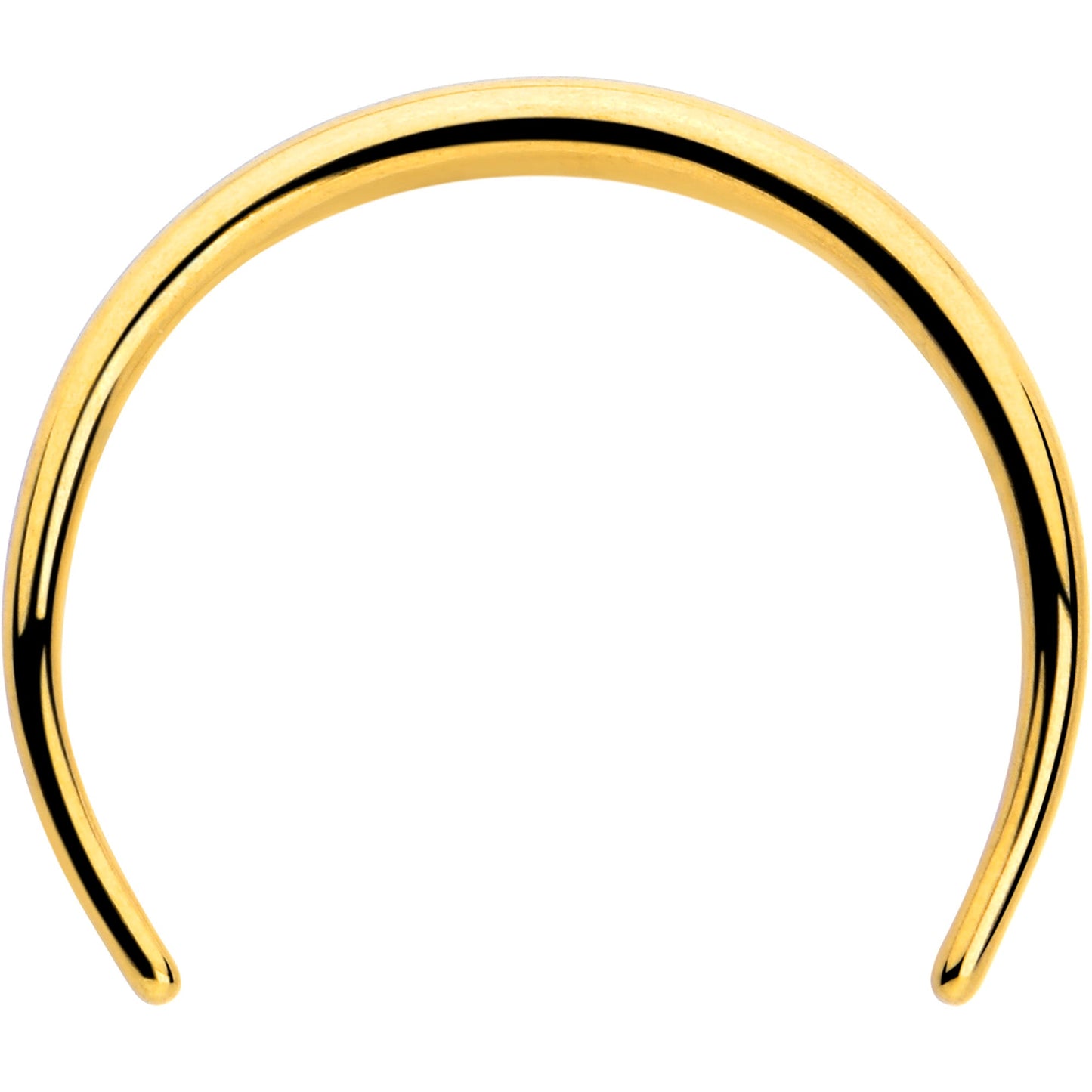 16G 3/8 Gold Tone Pincher Crescent Taper