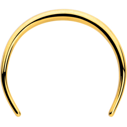 16G 3/8 Gold Tone Pincher Crescent Taper