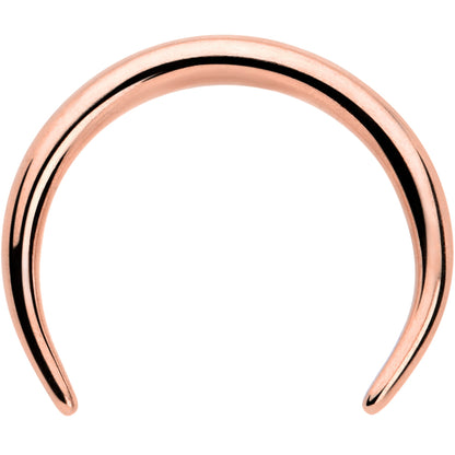 16G 5/16 Rose Gold Tone Pincher Crescent Taper
