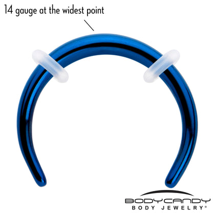 14G 3/8 Blue Pincher Crescent Taper