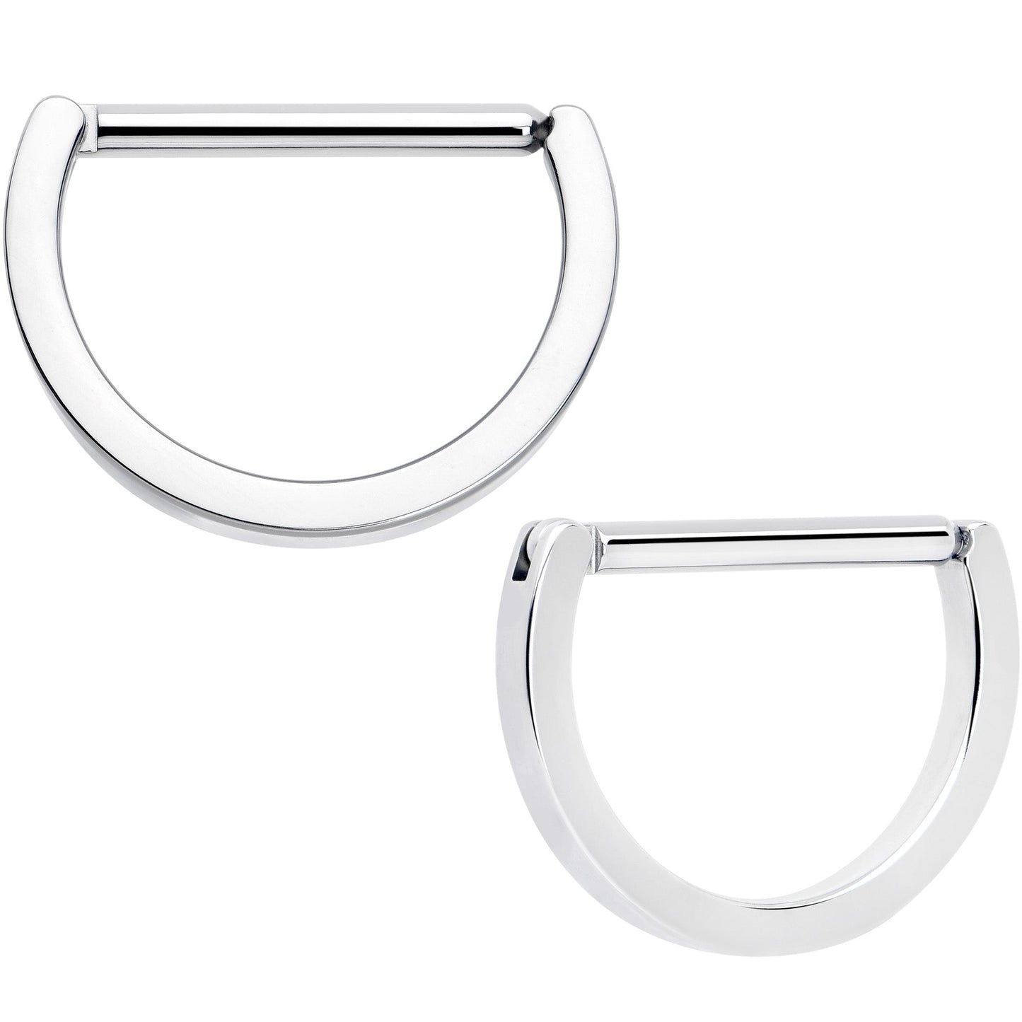 14G 13mm Implant Grade Titanium D Shaped Nipple Clicker Set