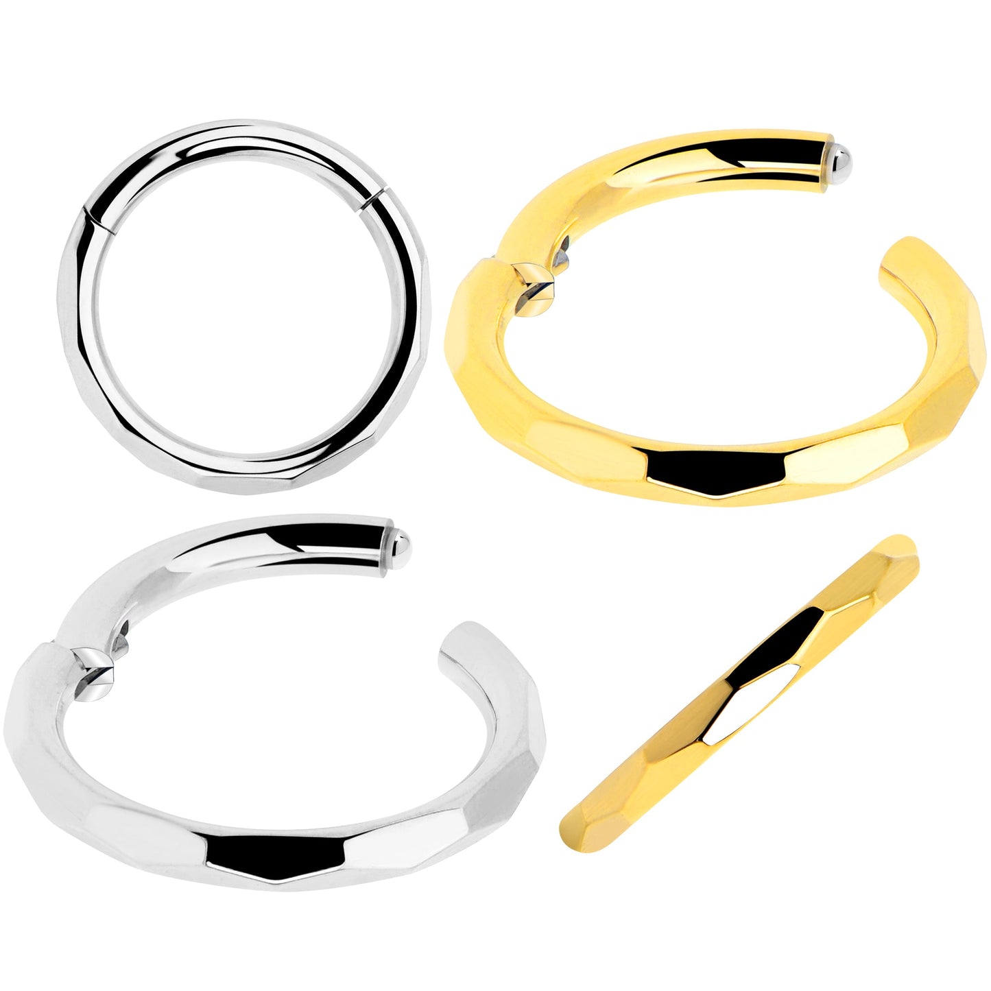 Implant Grade Titanium Hinged Segment Ring - 16G 5/16