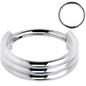 16G 3/8 Implant Grade Titanium Triple Stacked Hinged Segment Ring