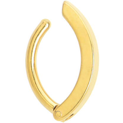 Gold Tone Smooth Simple Style Hinged Hoop Belly