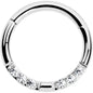16G 5/16 CZ Gem Forward Facing Hinged Segment Ring