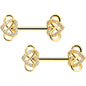 14G 1/2 CZ Gem Infinity Heart Barbell Nipple Ring Set