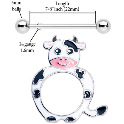 14G 9/16 Moo Cow Nipple Shield Set
