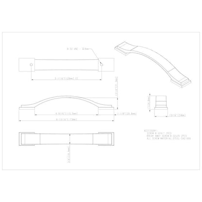 96 mm Center-to-Center Satin Nickel Strap Mirada Cabinet Pull