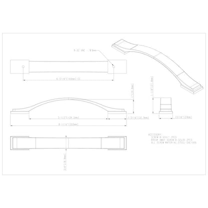 96 mm Center-to-Center Satin Nickel Strap Mirada Cabinet Pull