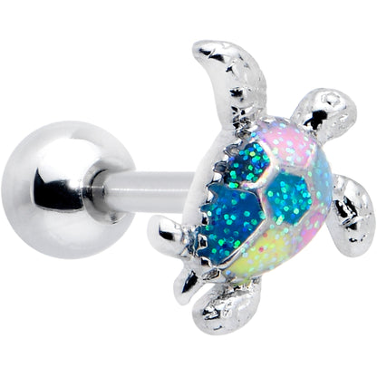 16G 1/4 Glitter Turtle Cartilage Tragus Earring