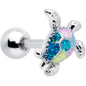 16G 1/4 Glitter Turtle Cartilage Tragus Earring