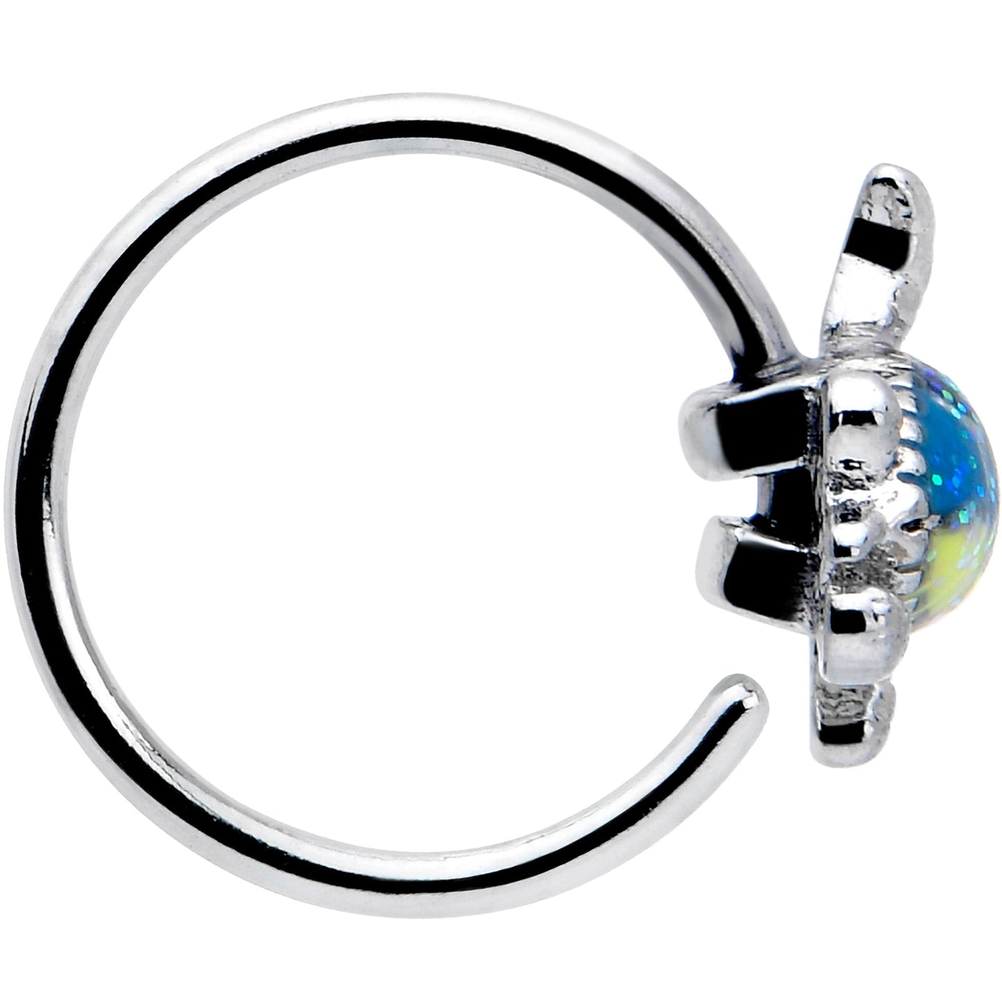 20G 5/16 Glitter Turtle Nose Hoop