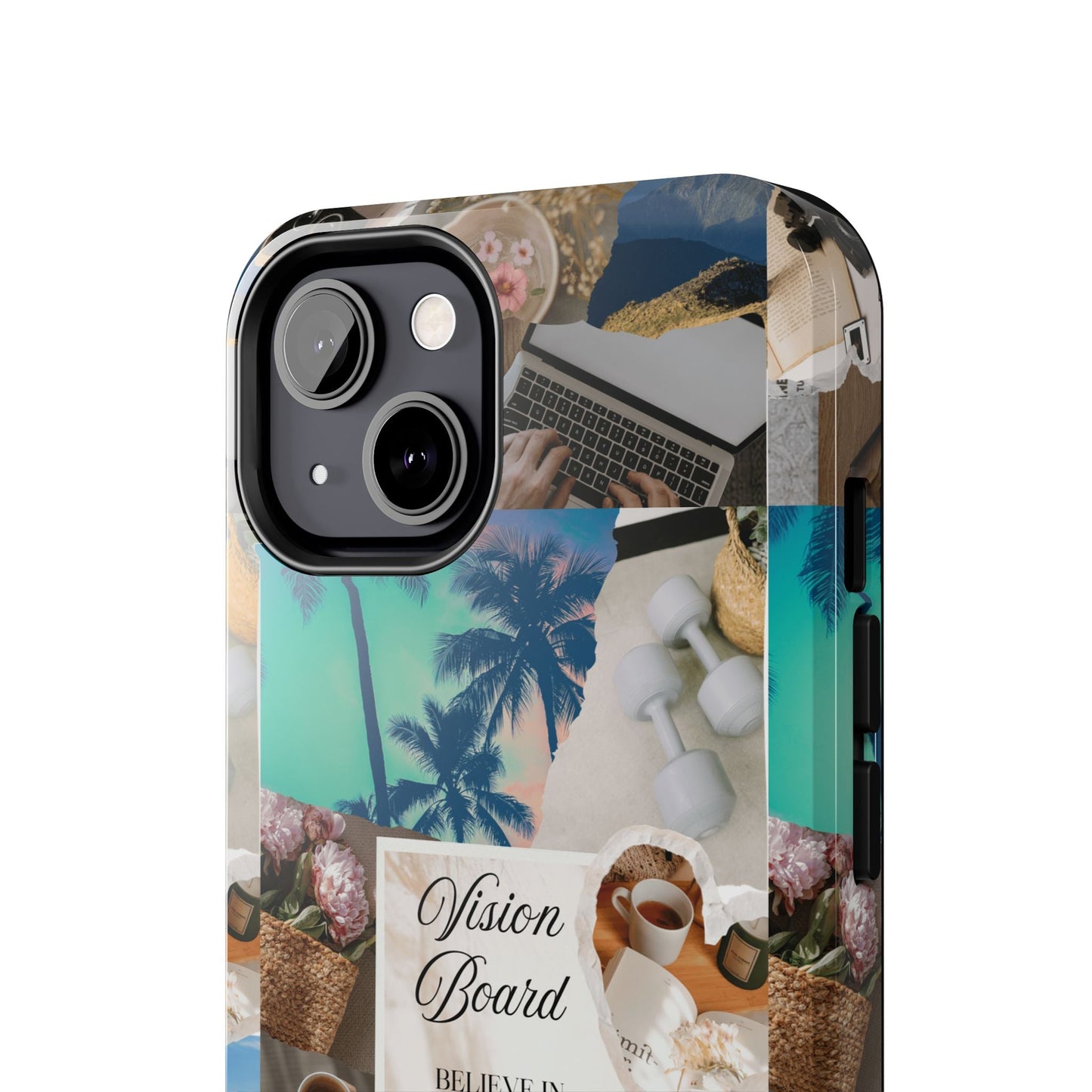 Inspiring Vision Board Phone Case, Motivational Tough Case, Adventurous Gift for Her, Self-Care, Dream Big, Unique Phone Accessory