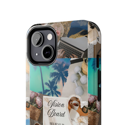 Inspiring Vision Board Phone Case, Motivational Tough Case, Adventurous Gift for Her, Self-Care, Dream Big, Unique Phone Accessory
