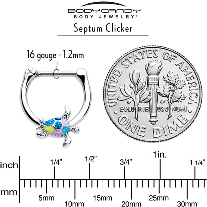 16G 5/16 Glitter Turtle Cartilage Clicker