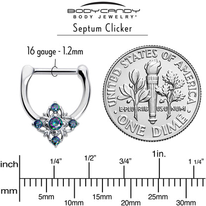 16G 5/16 Vitrail CZ Gem Beauty Cross Cartilage Clicker