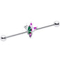 14G Profile Butterfly Industrial Barbell 38mm