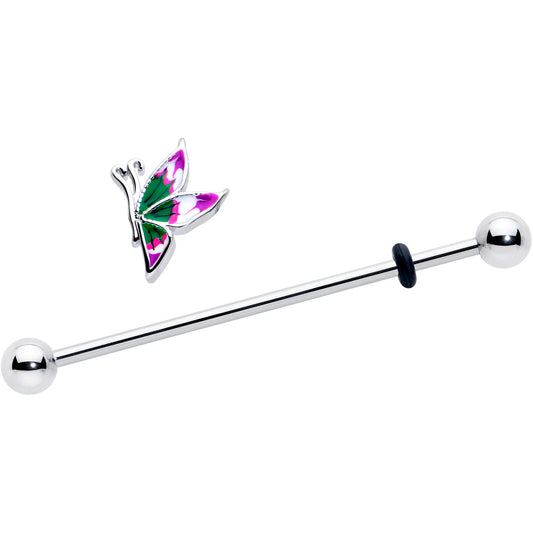 14G Profile Butterfly Industrial Barbell 38mm