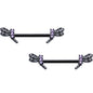 14G 9/16 Purple CZ Gem Black Night Dragonfly Barbell Nipple Ring Set