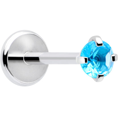 2.5mm Gem Flat Back Earring Threadless Push In Stud 20G