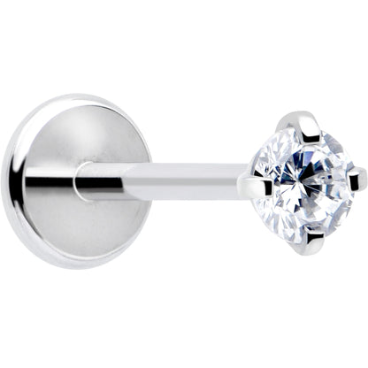 2.5mm Gem Flat Back Earring Threadless Push In Stud 20G