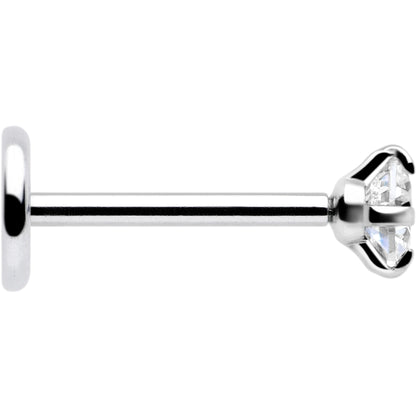 2.5mm Gem Flat Back Earring Threadless Push In Stud 20G