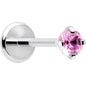 2.5mm Gem Flat Back Earring Threadless Push In Stud 20G