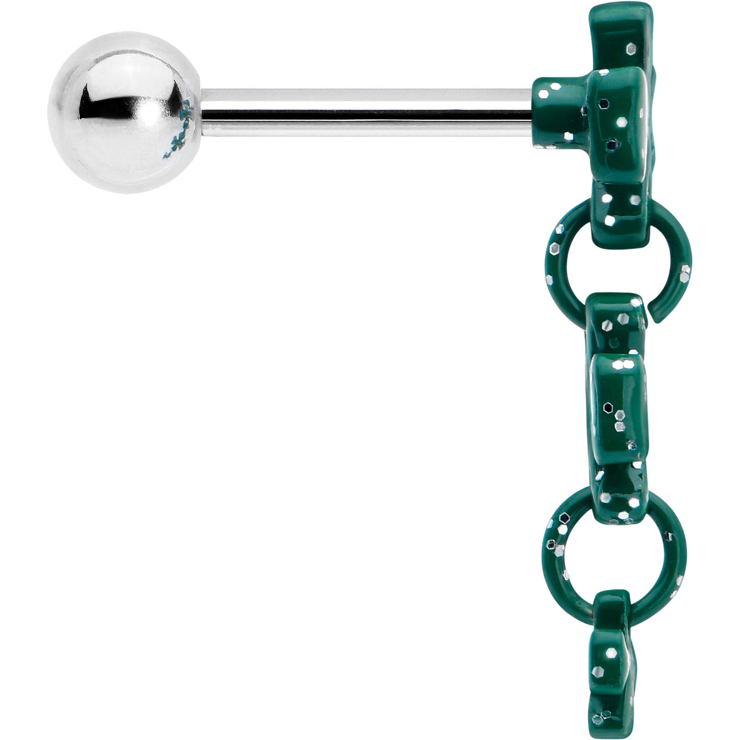 16G 5/16 Polka Dot Shamrock Dangle Cartilage Tragus Earring