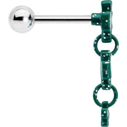 16G 5/16 Polka Dot Shamrock Dangle Cartilage Tragus Earring