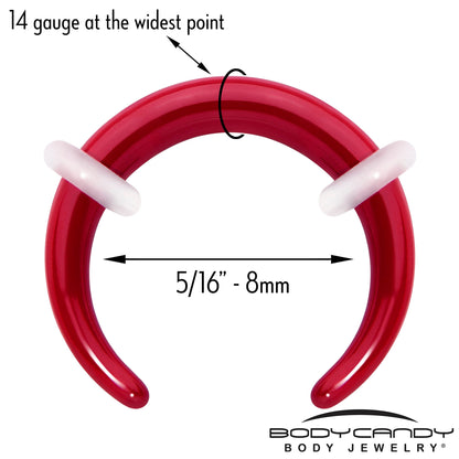 Stainless Steel Crescent Pincher Septum Ring - 14G and 16G