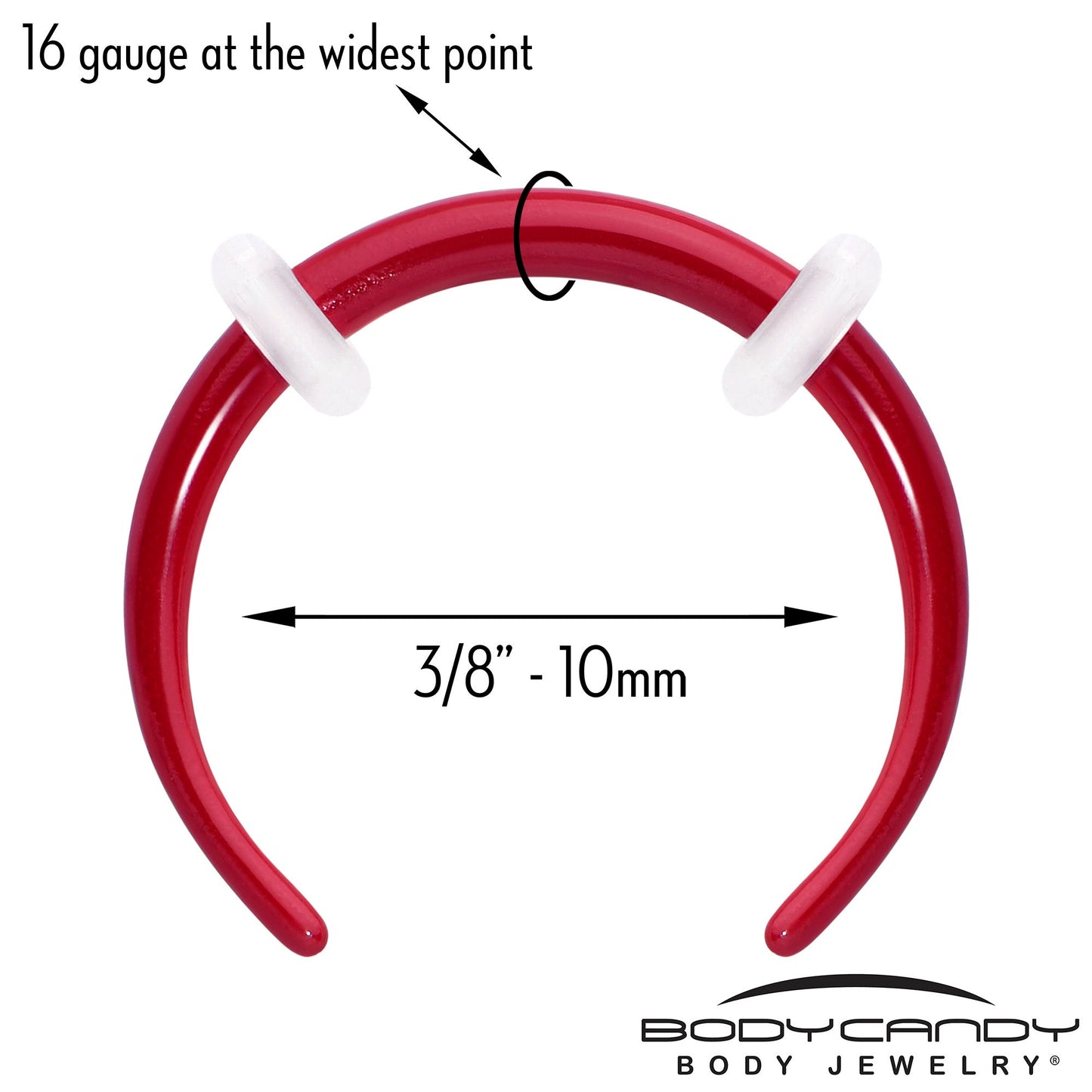 Stainless Steel Crescent Pincher Septum Ring - 14G and 16G