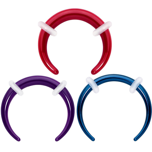 Stainless Steel Crescent Pincher Septum Ring - 14G and 16G