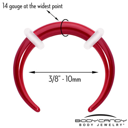 Stainless Steel Crescent Pincher Septum Ring - 14G and 16G