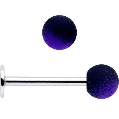 16G 3/8 Ombre Purple Black Soft Finish Labret Monroe Tragus