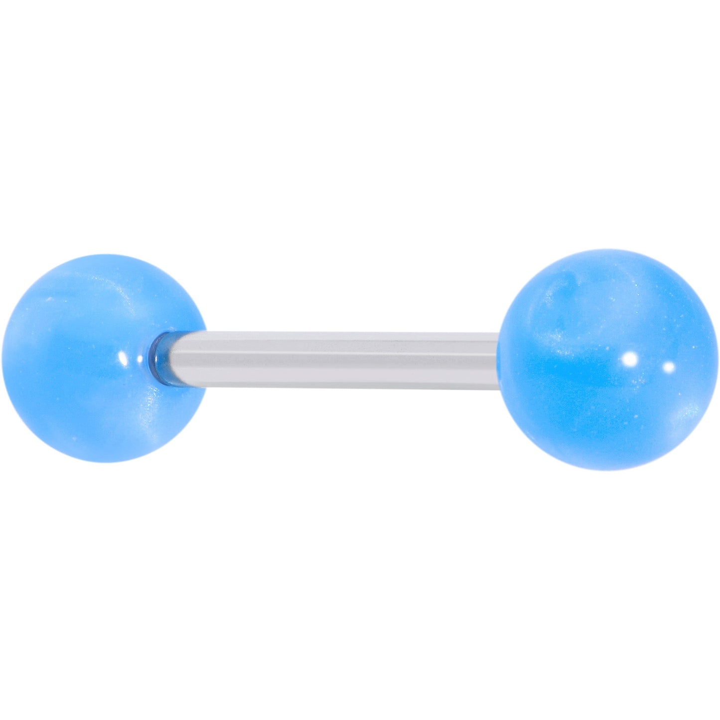 Color Acrylic Ball Tongue Ring Surgical Steel Barbell