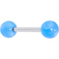 Color Acrylic Ball Tongue Ring Surgical Steel Barbell