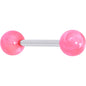 Color Acrylic Ball Tongue Ring Surgical Steel Barbell