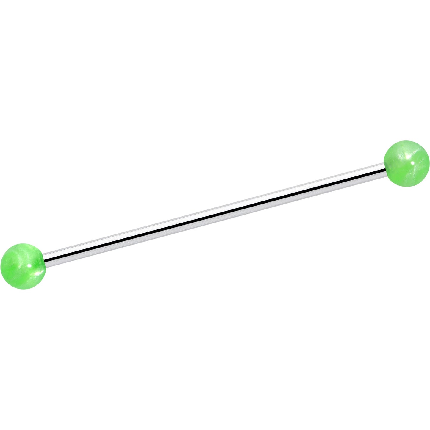 14G Color Acrylic Ball Industrial Barbell 38mm