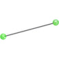 14G Color Acrylic Ball Industrial Barbell 38mm