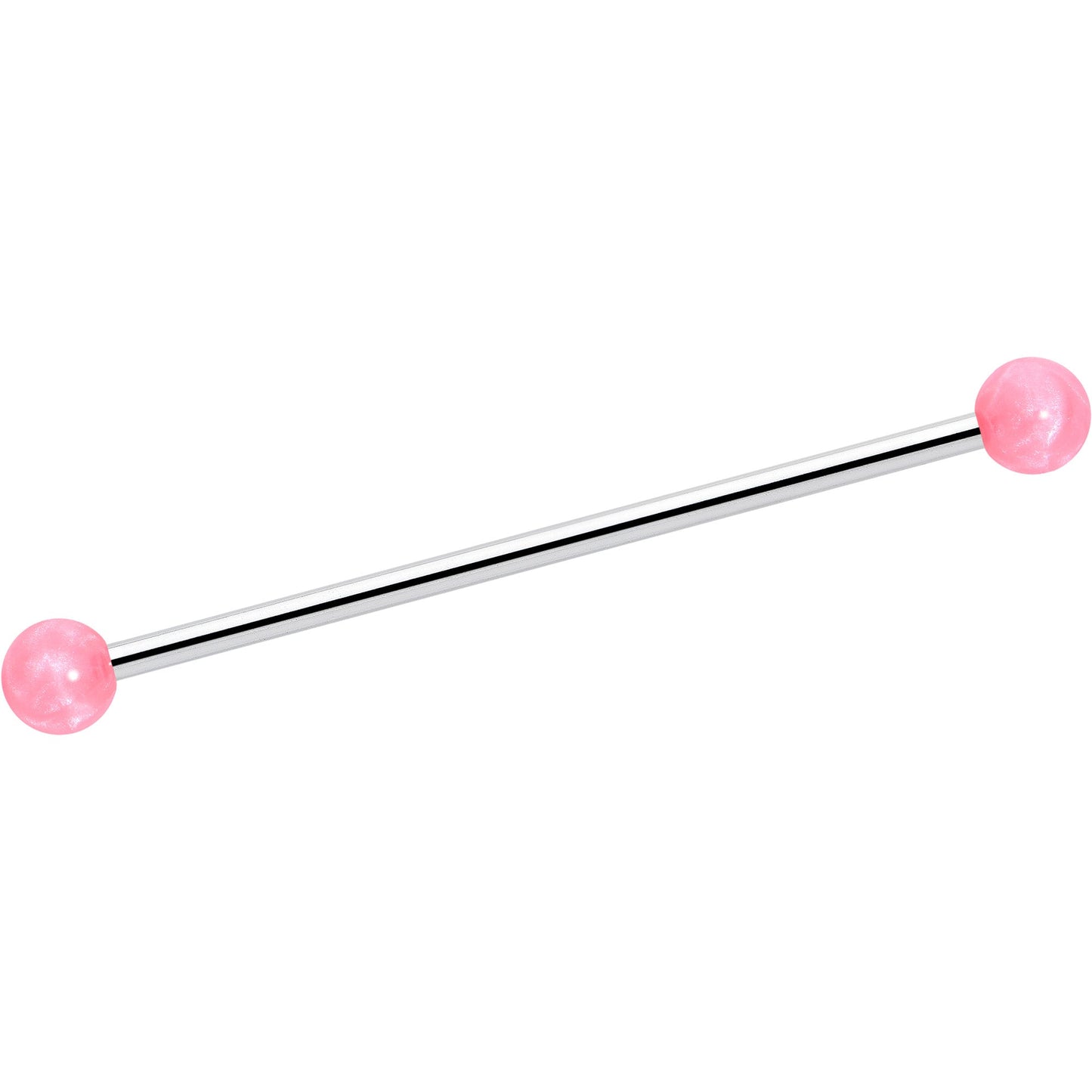 14G Color Acrylic Ball Industrial Barbell 38mm