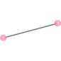 14G Color Acrylic Ball Industrial Barbell 38mm