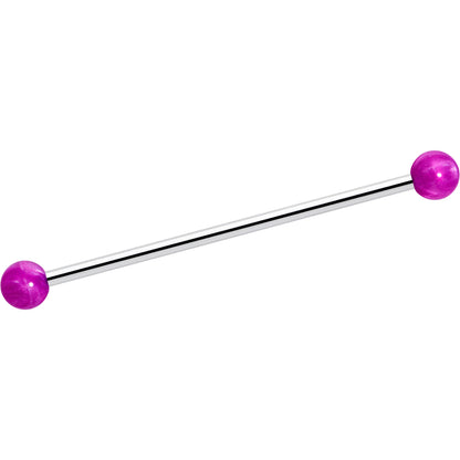 14G Color Acrylic Ball Industrial Barbell 38mm